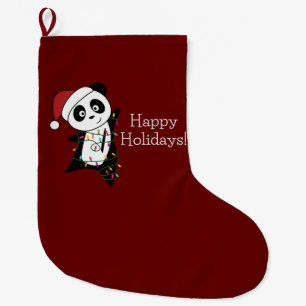 Panda Weihnachtsschnee Wintertiere Pandas Large C Großer Weihnachtsstrumpf