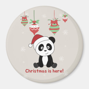 Panda Weihnachtsschnee Wintertiere Pandas Magnet