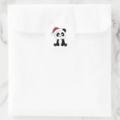 Panda Weihnachtsschnee Wintertiere Pandas Runder Aufkleber (Tasche)