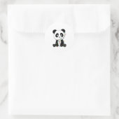 Panda Weihnachtsschnee Wintertiere Pandas Runder Aufkleber (Tasche)