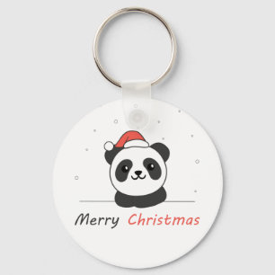 Panda Weihnachtsschnee Wintertiere Pandas Schlüsselanhänger