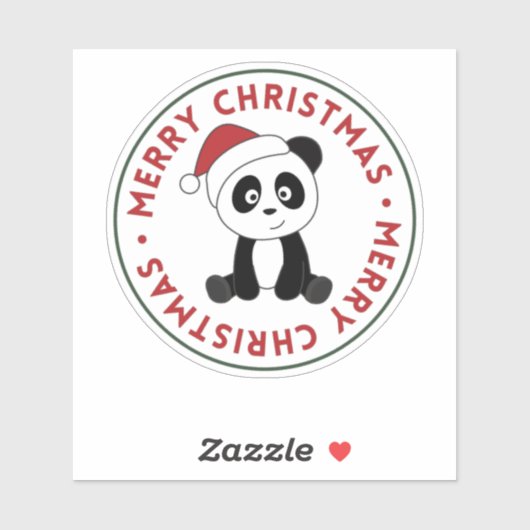 Panda Weihnachtsschnee Wintertiere Pandas Sticker (Blatt)