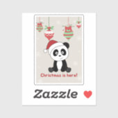 Panda Weihnachtsschnee Wintertiere Pandas Sticker (Blatt)