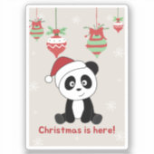 Panda Weihnachtsschnee Wintertiere Pandas Sticker (Vorderseite)