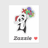 Panda Weihnachtsschnee Wintertiere Pandas Sticker (Blatt)
