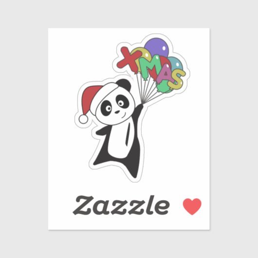 Panda Weihnachtsschnee Wintertiere Pandas Sticker (Blatt)