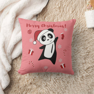 Panda Weihnachtsschnee Wintertiere Pandas Throw P Kissen