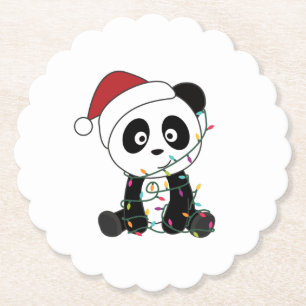 Panda Weihnachtsschnee Wintertiere Pandas Untersetzer