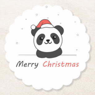 Panda Weihnachtsschnee Wintertiere Pandas Untersetzer