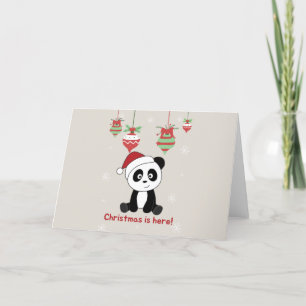 Panda Weihnachtsschnee Wintertiere Pandas Urlaub Feiertagskarte