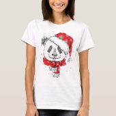 Panda-Weihnachtsstrickjackehoodie-T-Shirt T-Shirt (Vorderseite)