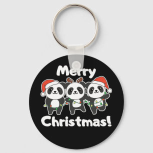 Panda Weihnachtstiere Pandas Frohe Weihnachtsschlü Schlüsselanhänger