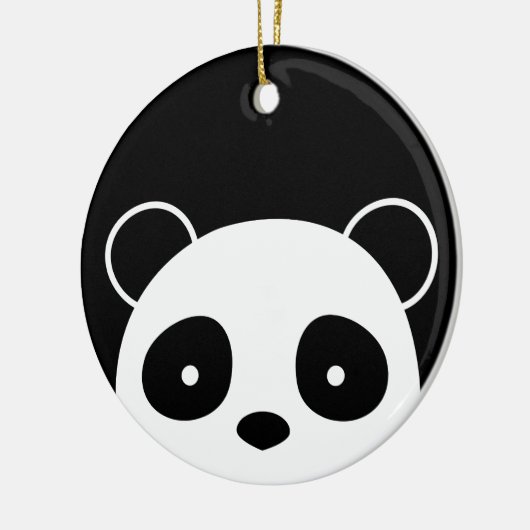 Panda-Weihnachtsverzierung, Weihnachtsdekorationen Keramikornament (Links)
