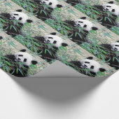 Panda Weihnachtswrapping Paper Geschenkpapier (Ecke)