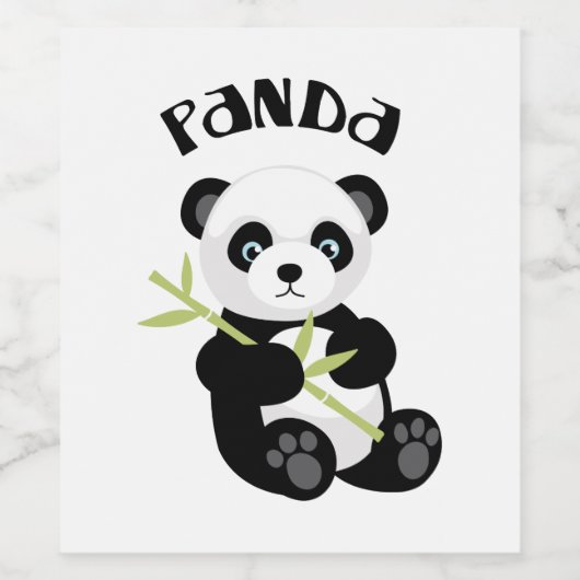 Panda Weinetikett (Einzelnes Label)