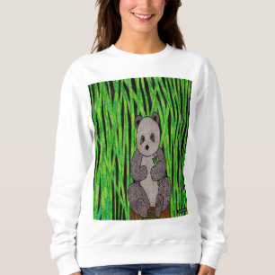 Panda (weiß) - Damen-Sweatshirt Sweatshirt