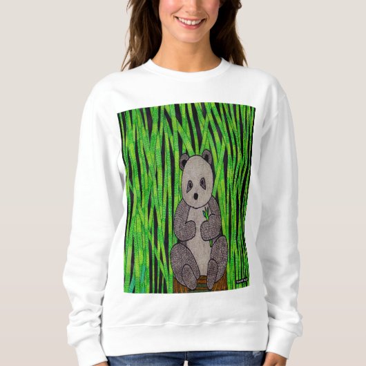 Panda (weiß) - FrauenSweatshirt Sweatshirt (Vorderseite)