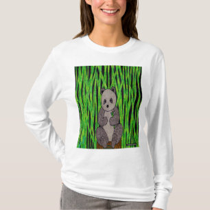 Panda (weiß) - Langarm-Shirt für Damen T-Shirt
