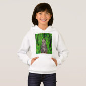 Panda (weiß) - Mädchenhoodie Hoodie (Vorne ganz)