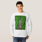 Panda (weiß) - Shirt für Männer mit langem Schlaf (Vorne ganz)