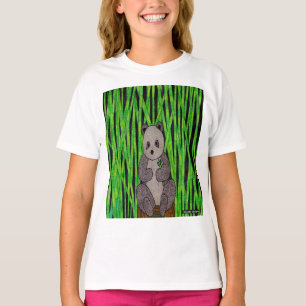 Panda (weiß) - T - Shirt für Mädchen
