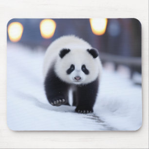 Panda Wildlife Animal auf der Straße im Freien Mousepad