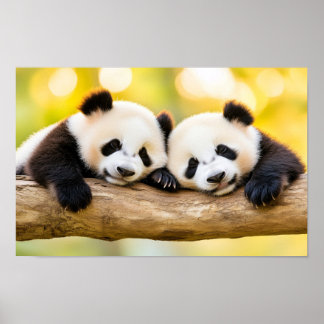 Panda Wildtier Liebhaberporträt Poster