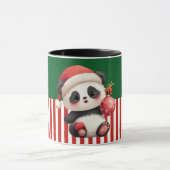 Panda with Christmas Ornament Tasse (Zentrum)
