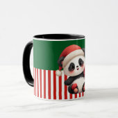 Panda with Christmas Ornament Tasse (Vorderseite Links)