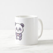 Panda with Heart – Cute Whimsical Illustration Kaffeetasse (VorderseiteRechts)