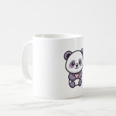 Panda with Heart – Cute Whimsical Illustration Kaffeetasse (Vorderseite Links)