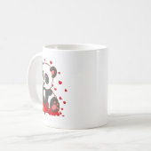 Panda With Hearts Valentines Day Women And Girls Kaffeetasse (Vorderseite Links)