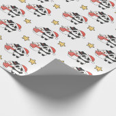 Panda With Snowman In Winter For Christmas Geschenkpapier (Ecke)