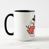 Panda With Snowman In Winter For Christmas Tasse (Links)