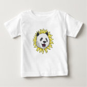 Panda with Sunflower Baby T-shirt (Vorderseite)