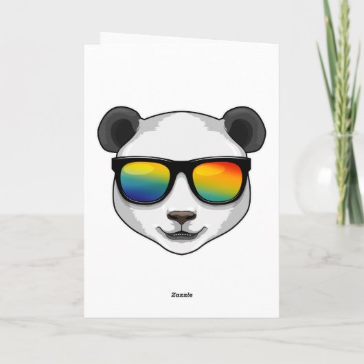 Panda with Sunglasses Karte (Rückseite)