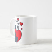 Panda Women Valentines Day Girlfriend Heart Kaffeetasse (Vorderseite Links)