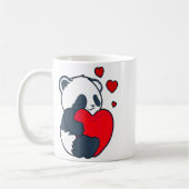 Panda Women Valentines Day Girlfriend Heart Kaffeetasse (Links)
