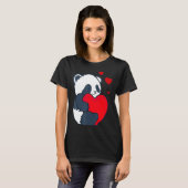 Panda Women Valentines Day Girlfriend Heart T-Shirt (Vorne ganz)
