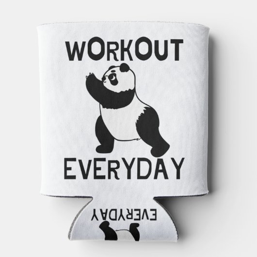 Panda Workout Gym Dosenkühler (Rückseite)