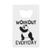 Panda Workout Gym Geldbeutel Flaschenöffner (Vorderseite)