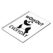 Panda Workout Gym Notizblock (Linke Seite)