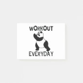 Panda Workout Gym Post-it Klebezettel (Vorderseite)