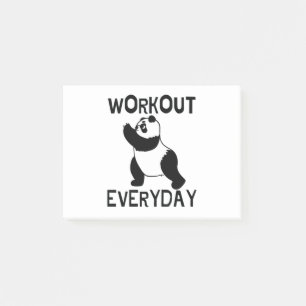 Panda Workout Gym Post-it Klebezettel