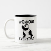Panda Workout Gym Zweifarbige Tasse (Links)