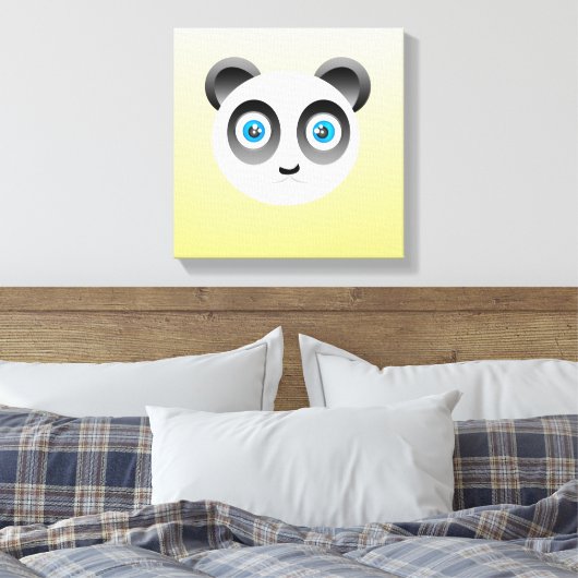 Panda Wrapped Canvas Leinwanddruck (Insitu (Schlafzimmer))