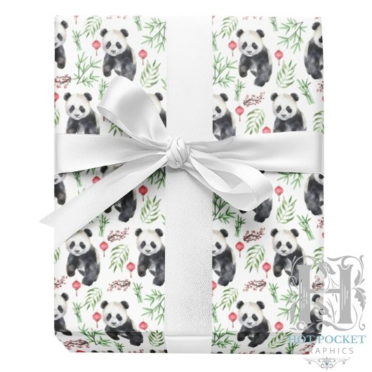 Panda Wrapping Paper Geschenkpapier