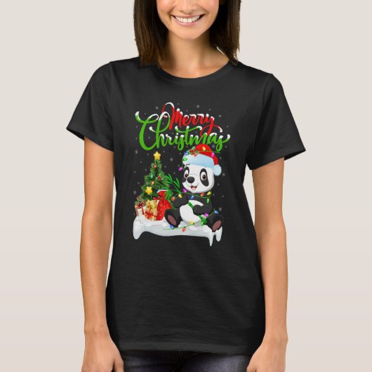 Panda Xmas Decorations Santa Panda Christmas T-Shirt (Vorderseite)