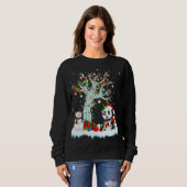 Panda Xmas Tree Lighting Weihnachtsmannmütze Panda Sweatshirt (Vorne ganz)