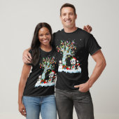 Panda Xmas Tree Lighting Weihnachtsmannmütze Panda T-Shirt (Unisex)